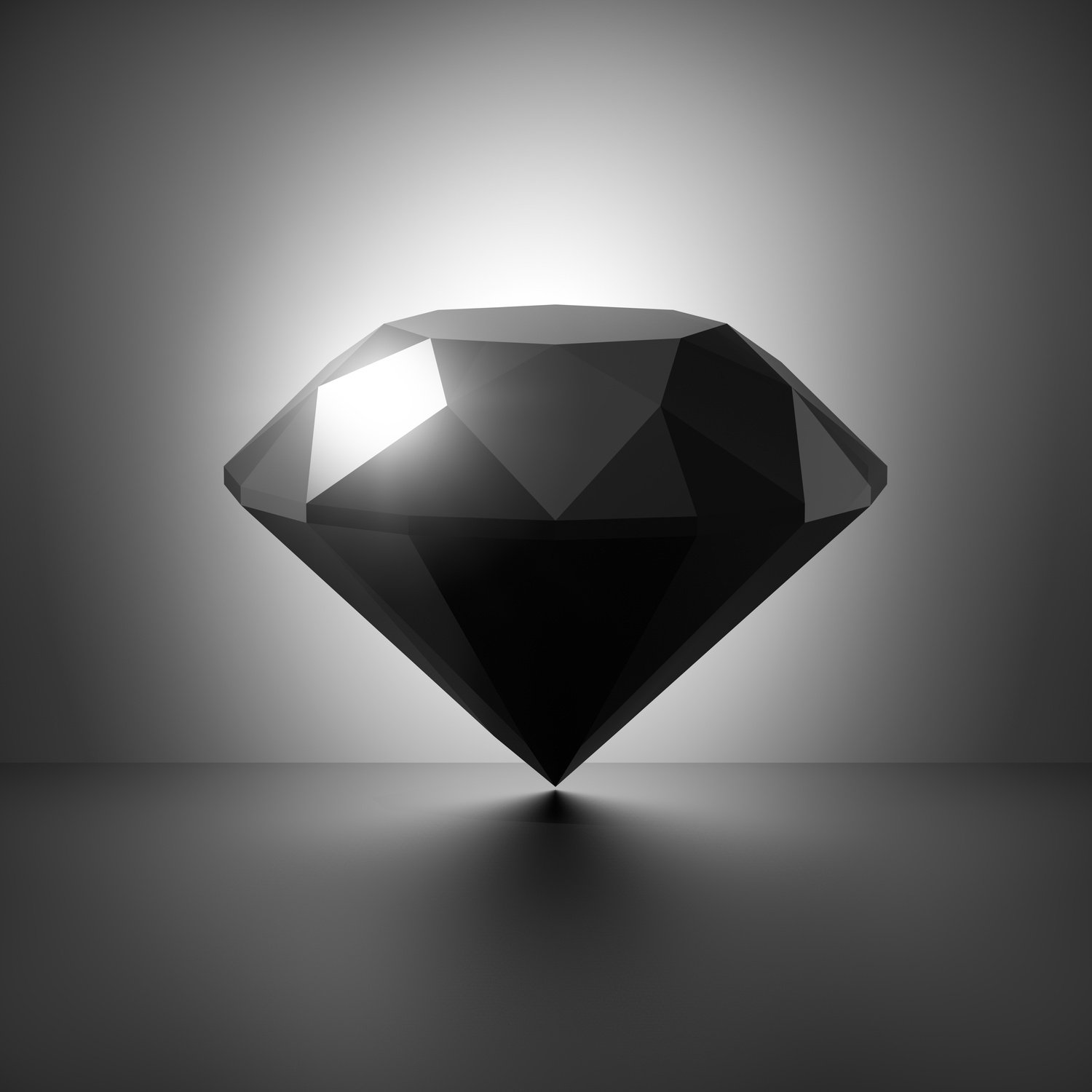 3d black diamond symbol